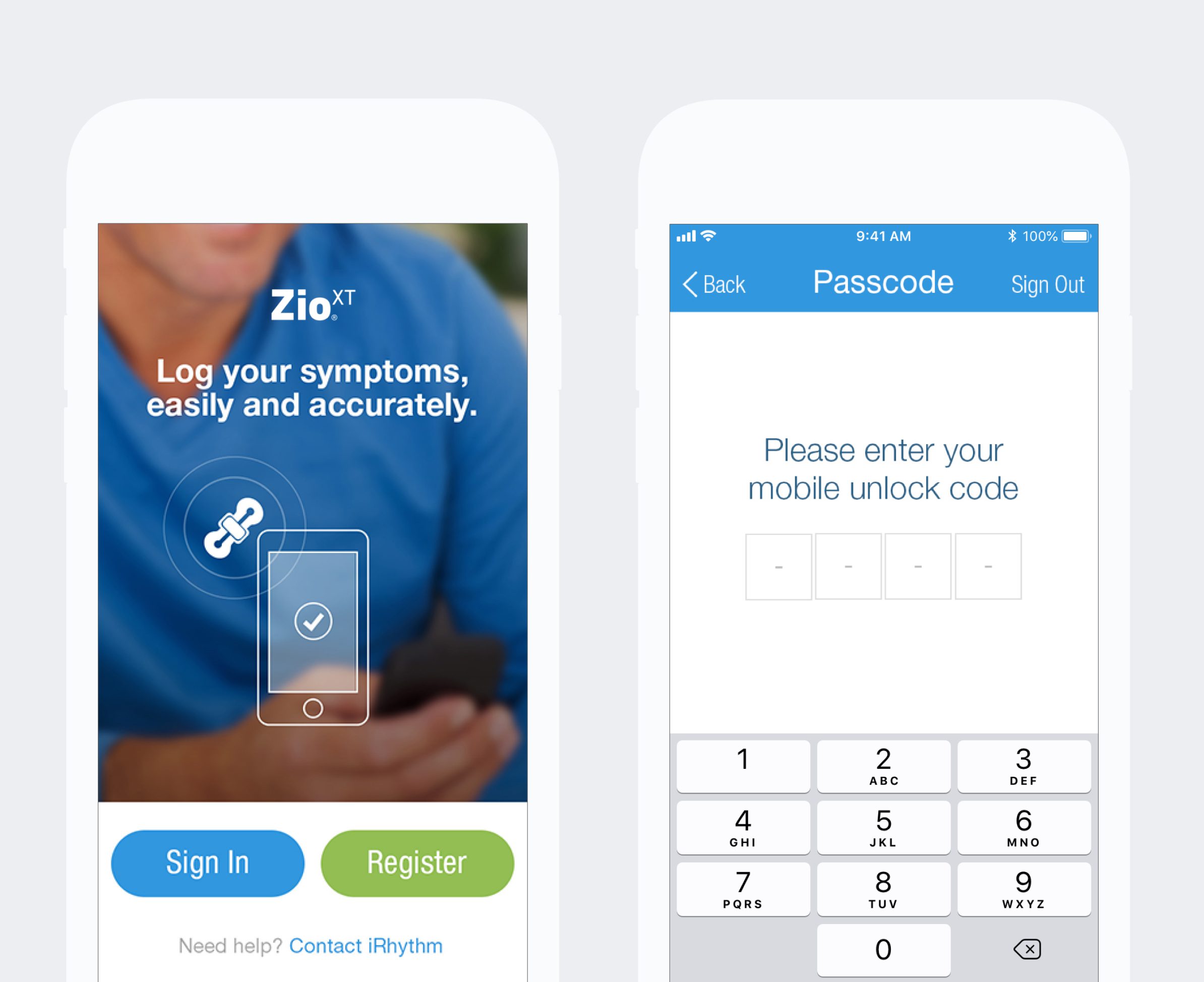 iRythmn Zio iOS App