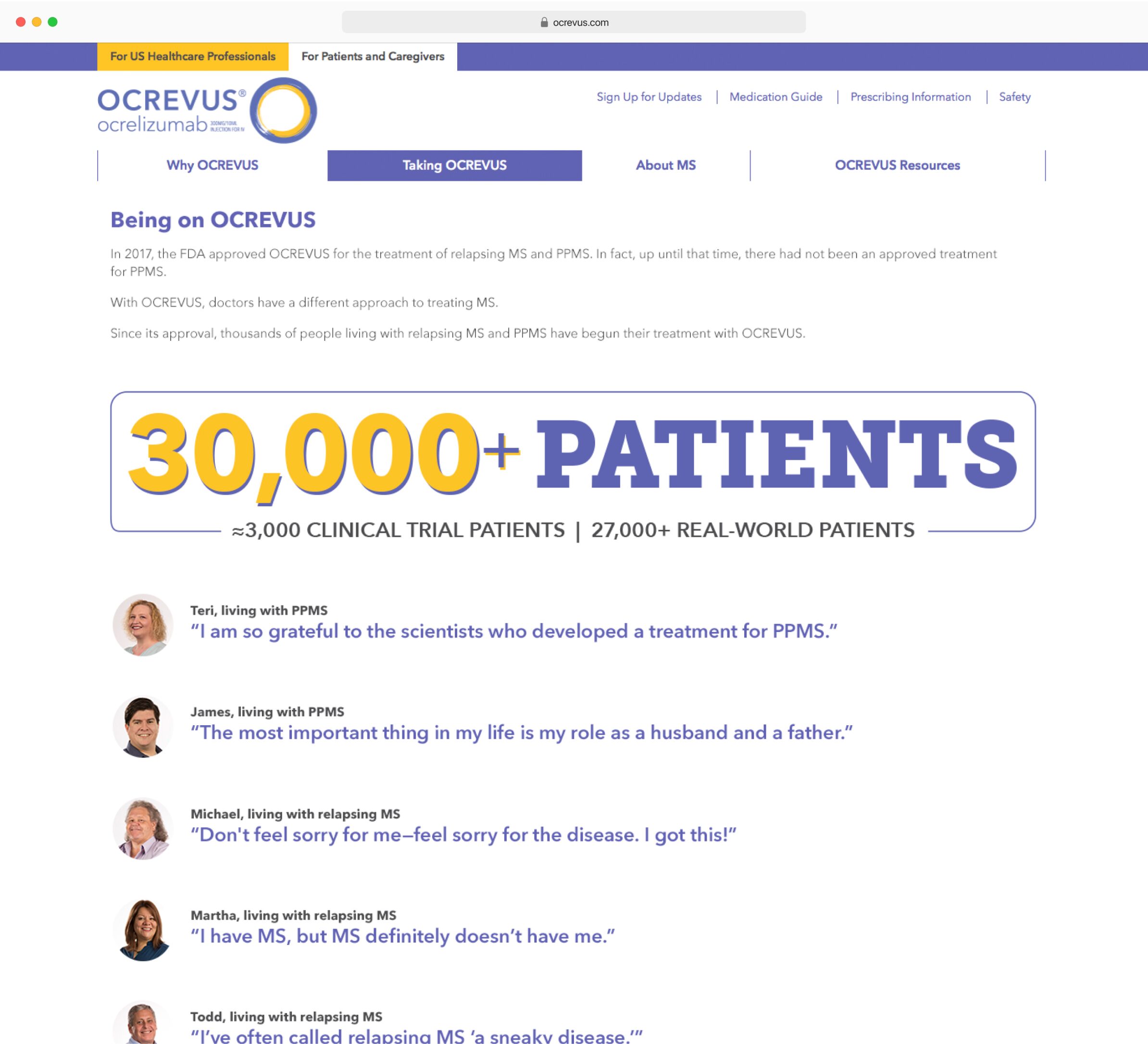 OCREVUS Patient Website