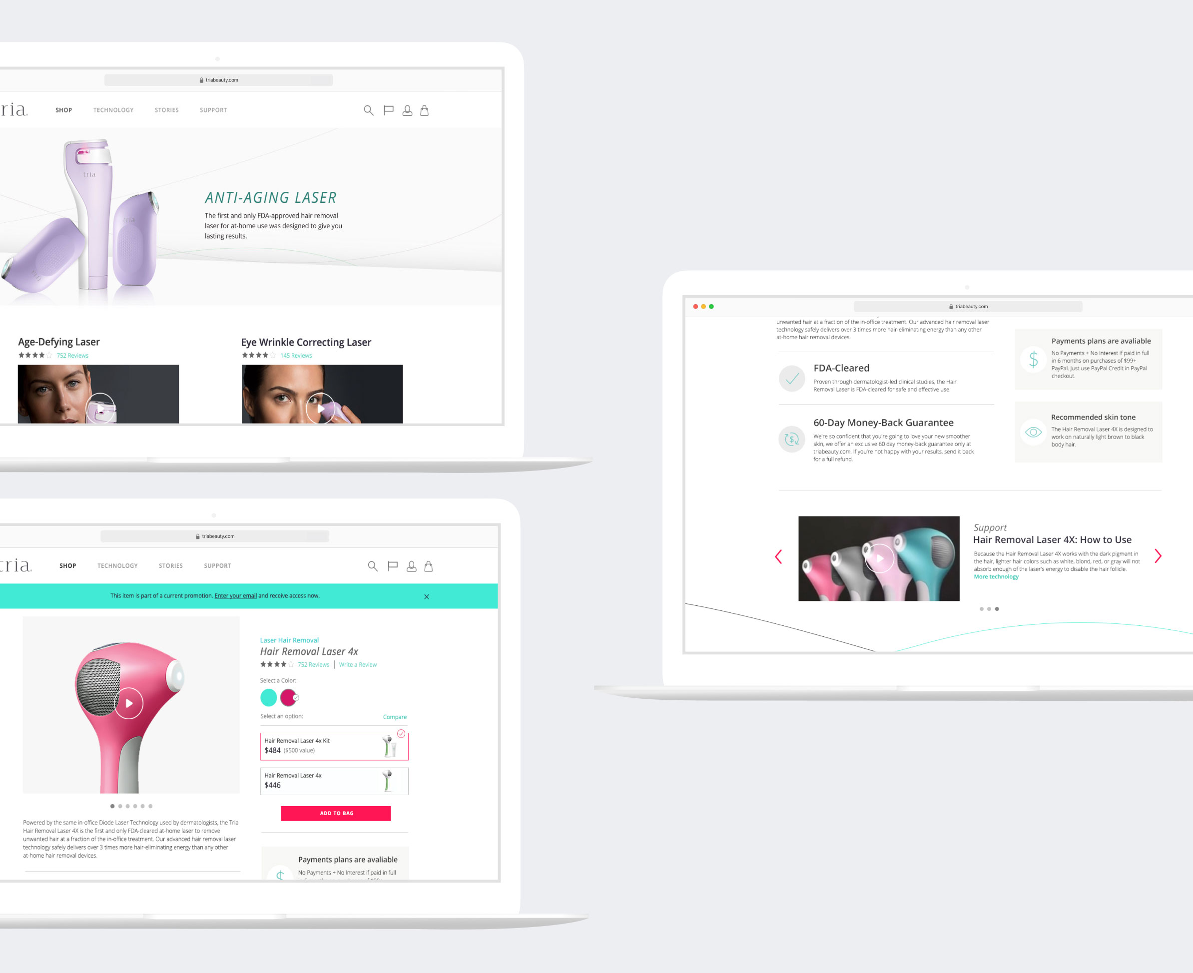 Tria Beauty eCommerce Website